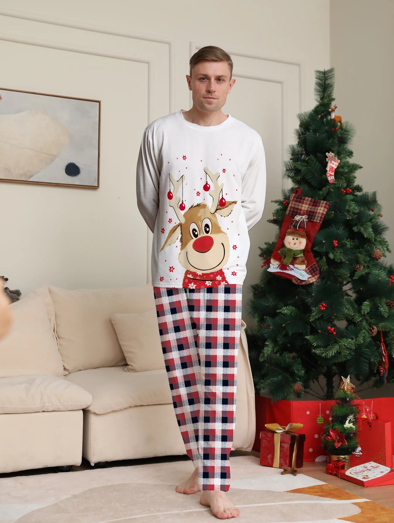 بيجامه بنطلون مربعات